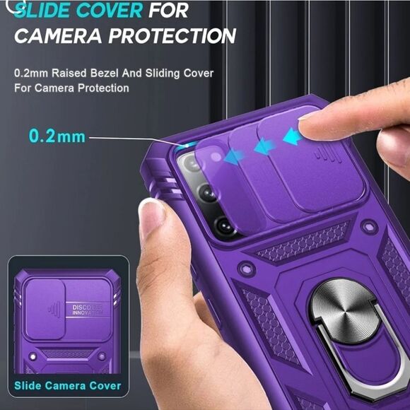 🔸️NIB Purple Galaxy S20 FE 5G Screen Protector & Phone Case Set - Picture 7 of 9